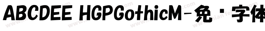 ABCDEE HGPGothicM字体转换